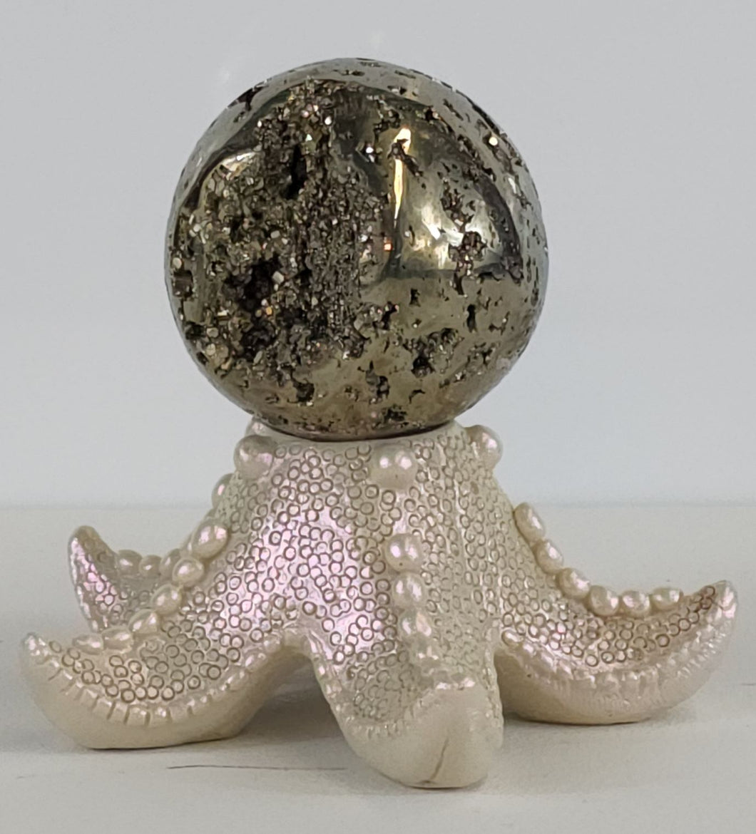 Pyrite Sphere With Druzy