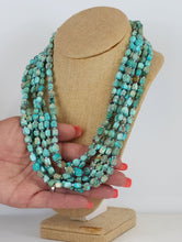 Load image into Gallery viewer, Six Strand Sea Sediment Jasper Gemstone Necklace with Adjustable Clasp
