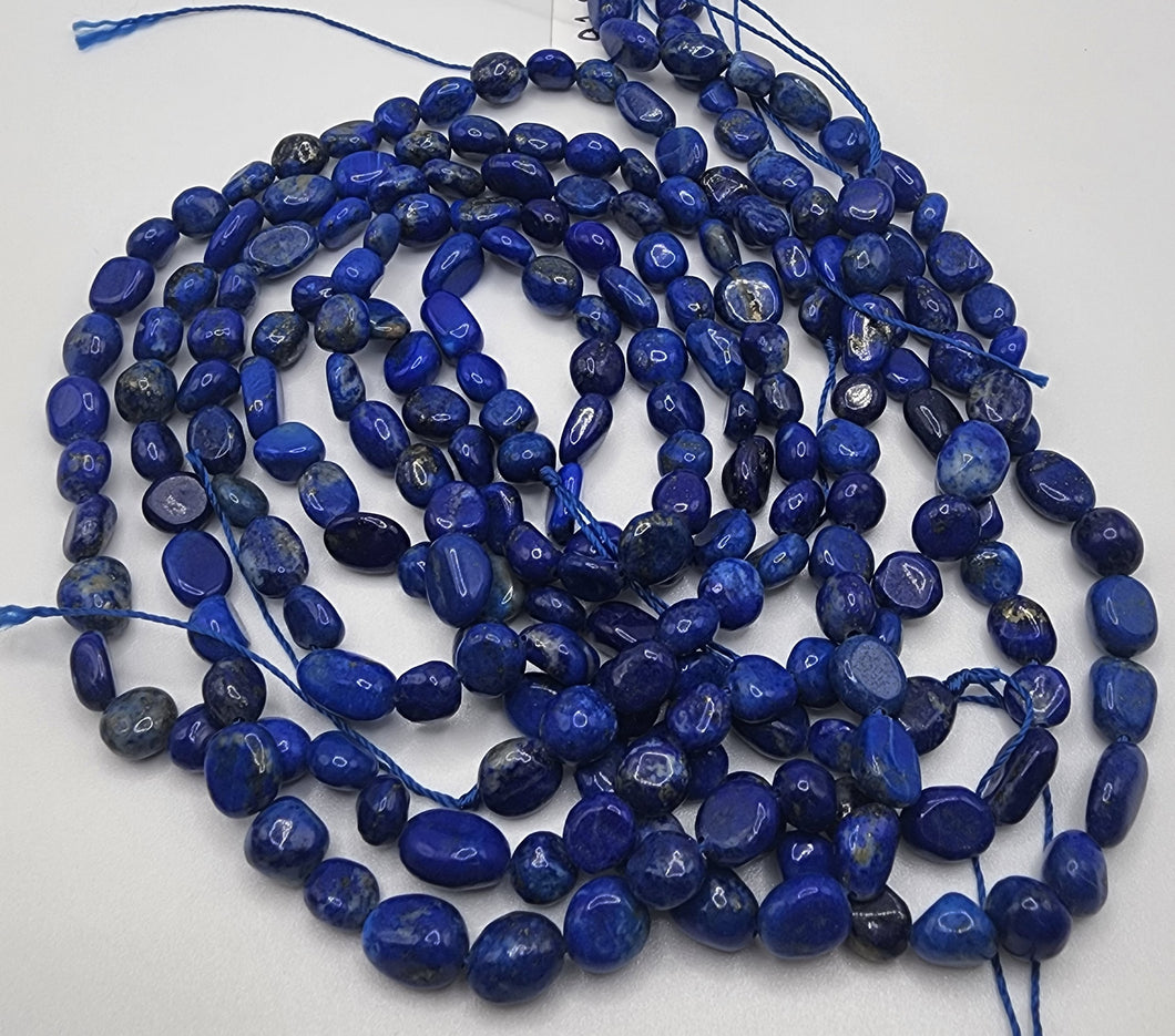 Lupis Lazuli Gemstone Irregular Oval Necklace