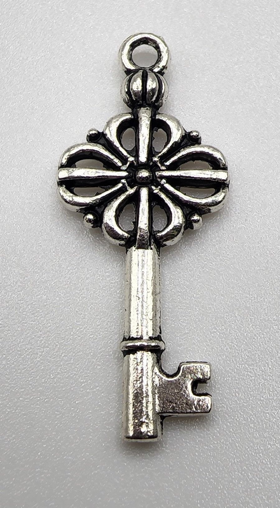 Silver Pewter Key Charm