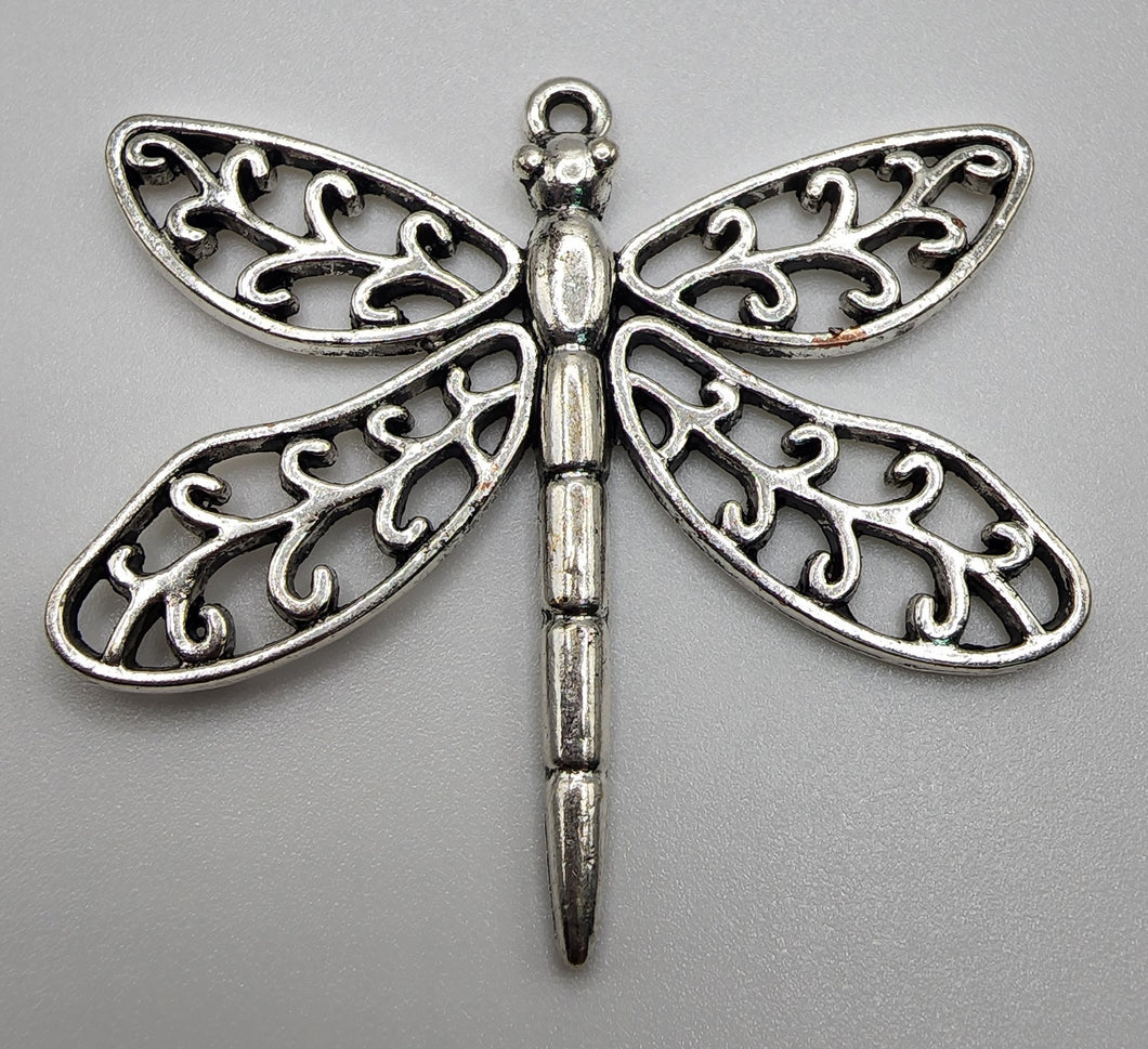 Silver Dragonfly Charm