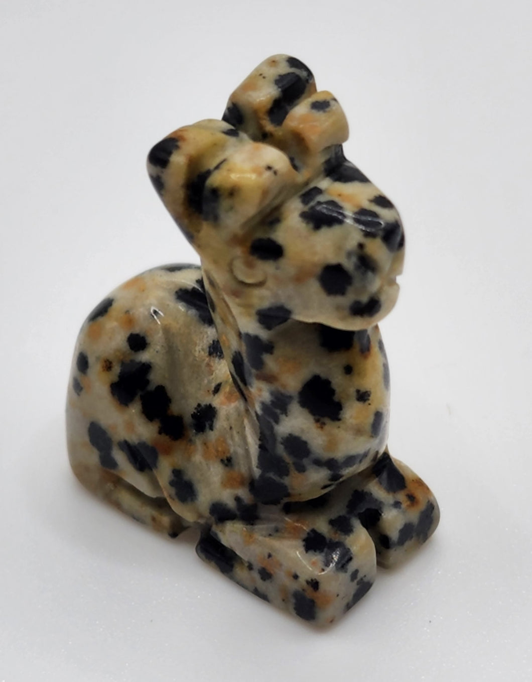 Carved Leopard Jasper Gemstone Giraffe Figurine