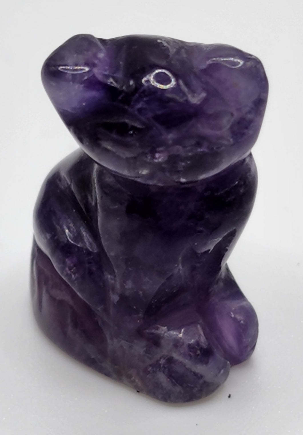 Amethyst Gemstone Sitting Cat Figurine
