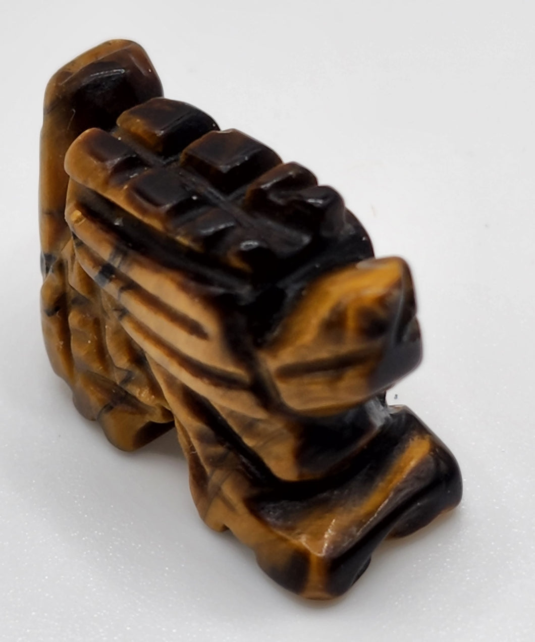 Tiger Eye Gemstone Dragon Figurine