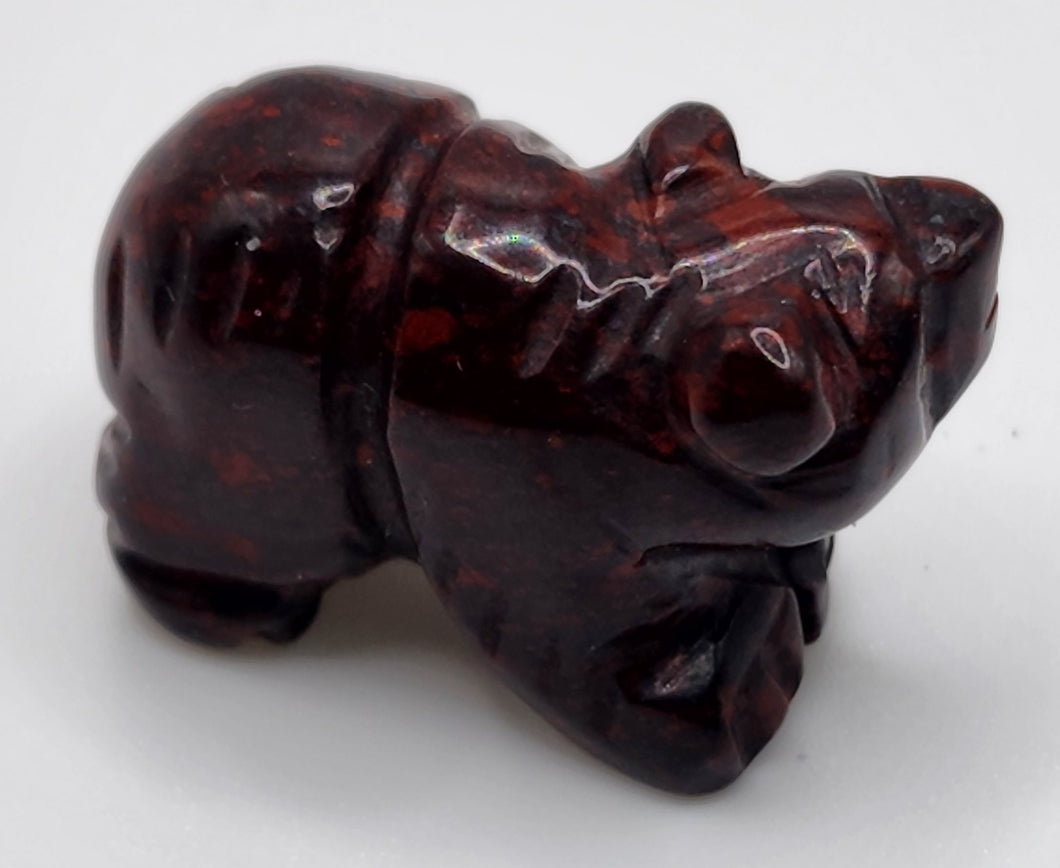 Red Jasper Gemstone Bear Figurine