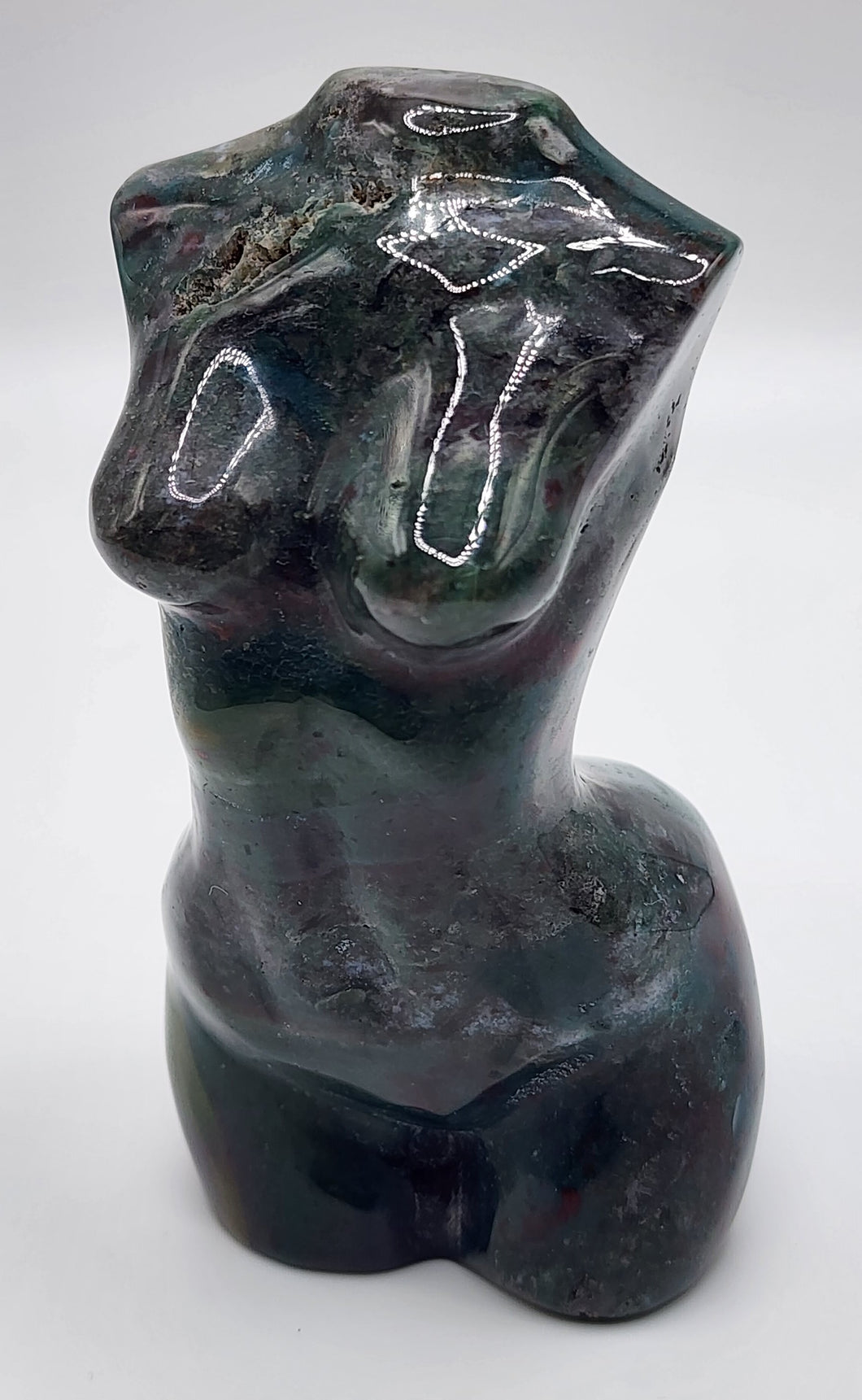 Ocean Jasper Gemstone Female Bust Figurine