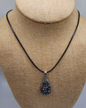 Load image into Gallery viewer, Teardrop Druzy Pendant - Hung on Wax Cotton Cord
