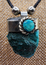 Load image into Gallery viewer, Rough Apatite Gemstone Pendant - Hung on Parachute Cord
