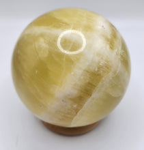 Load image into Gallery viewer, Lemon Calcite Gemstone Sphere
