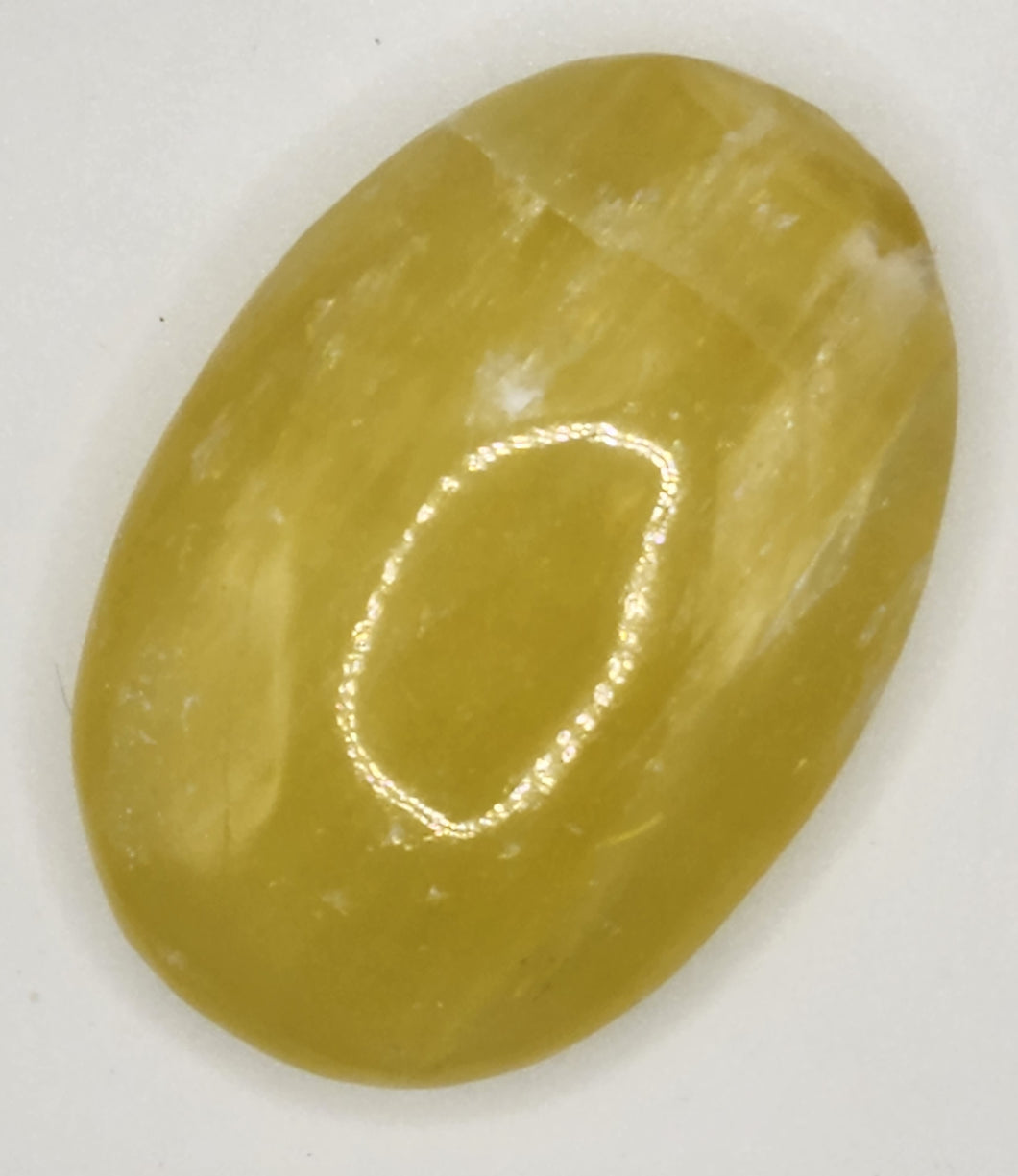 Lemon Calcite Oval Gemstone