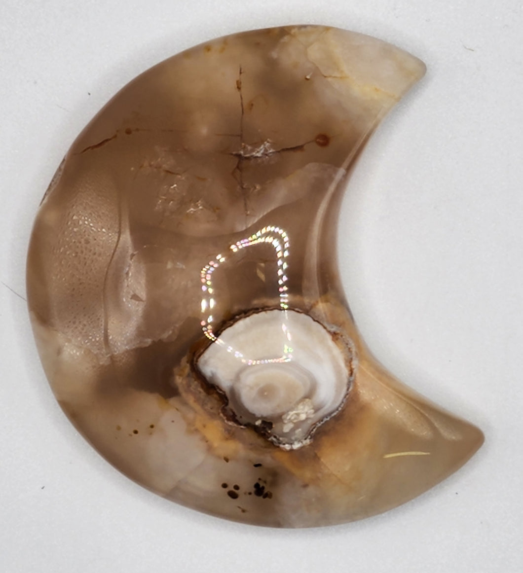 Flower Agate Gemstone Moon