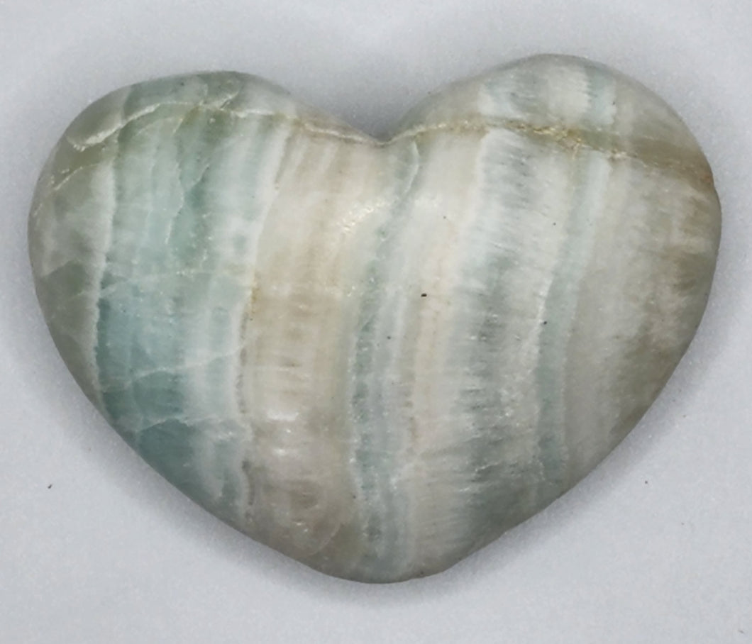 Pistachio Calcite Gemstone Heart