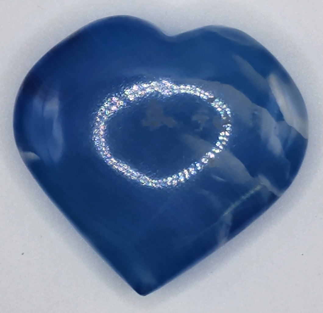 Blue Onyx Gemstone Heart