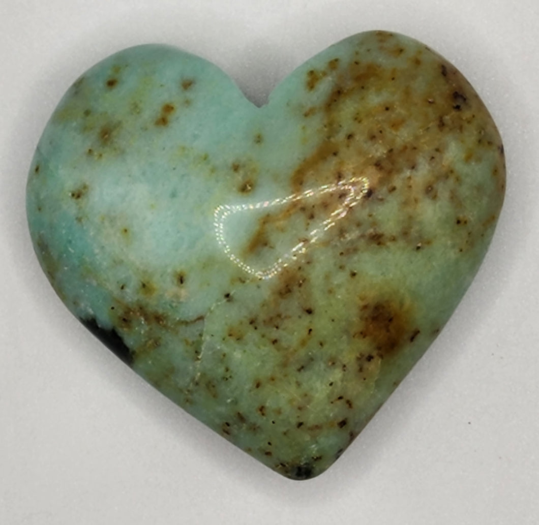 Moss Agate Gemstone Heart