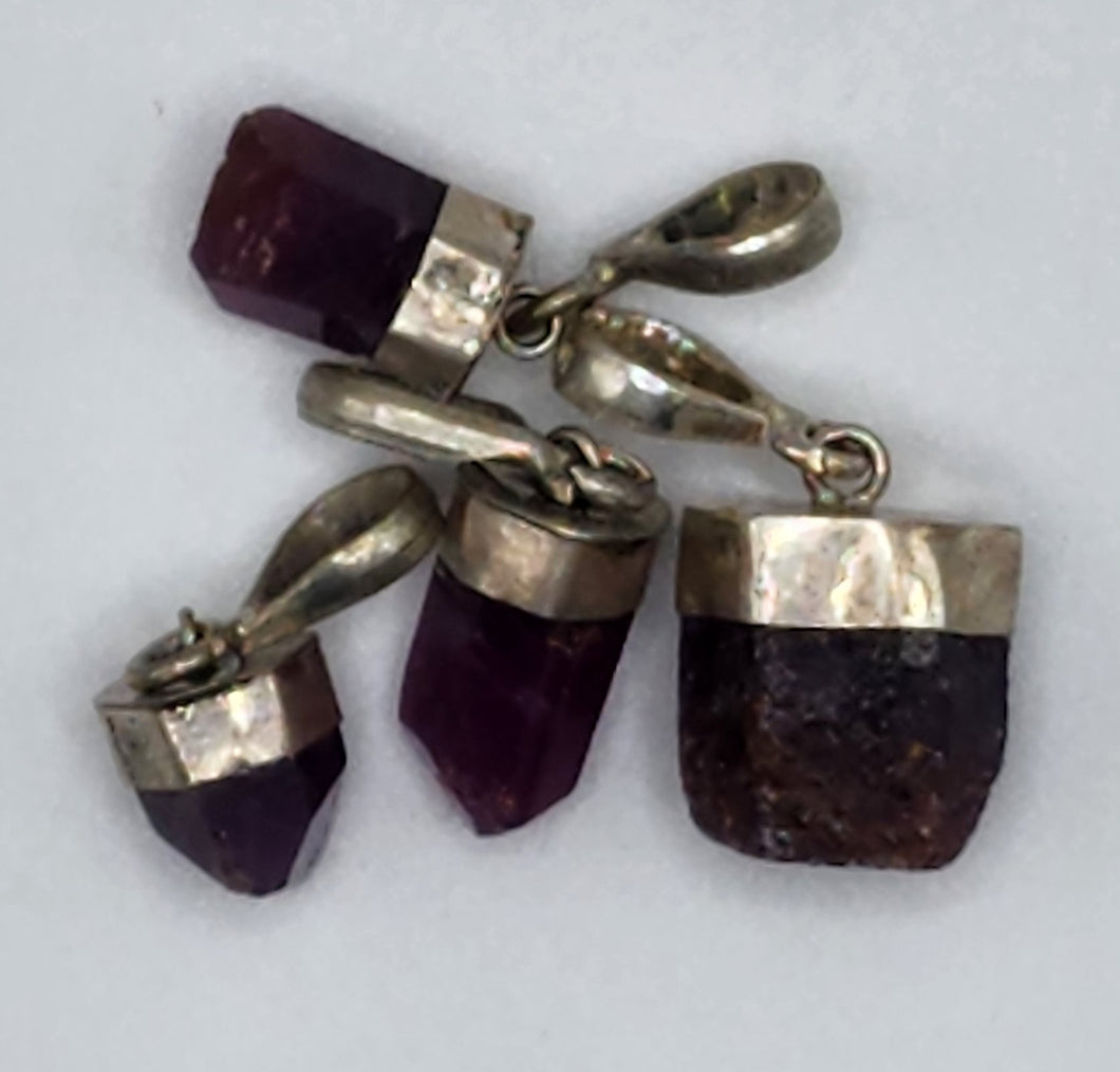 Ruby Gemstone Hexagon Pendant