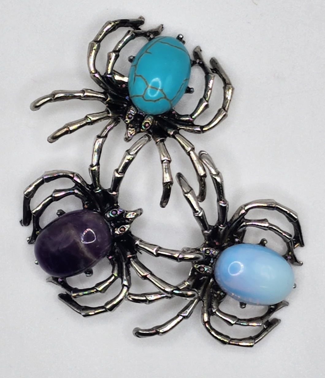 Assorted Gemstone Spider Pendants