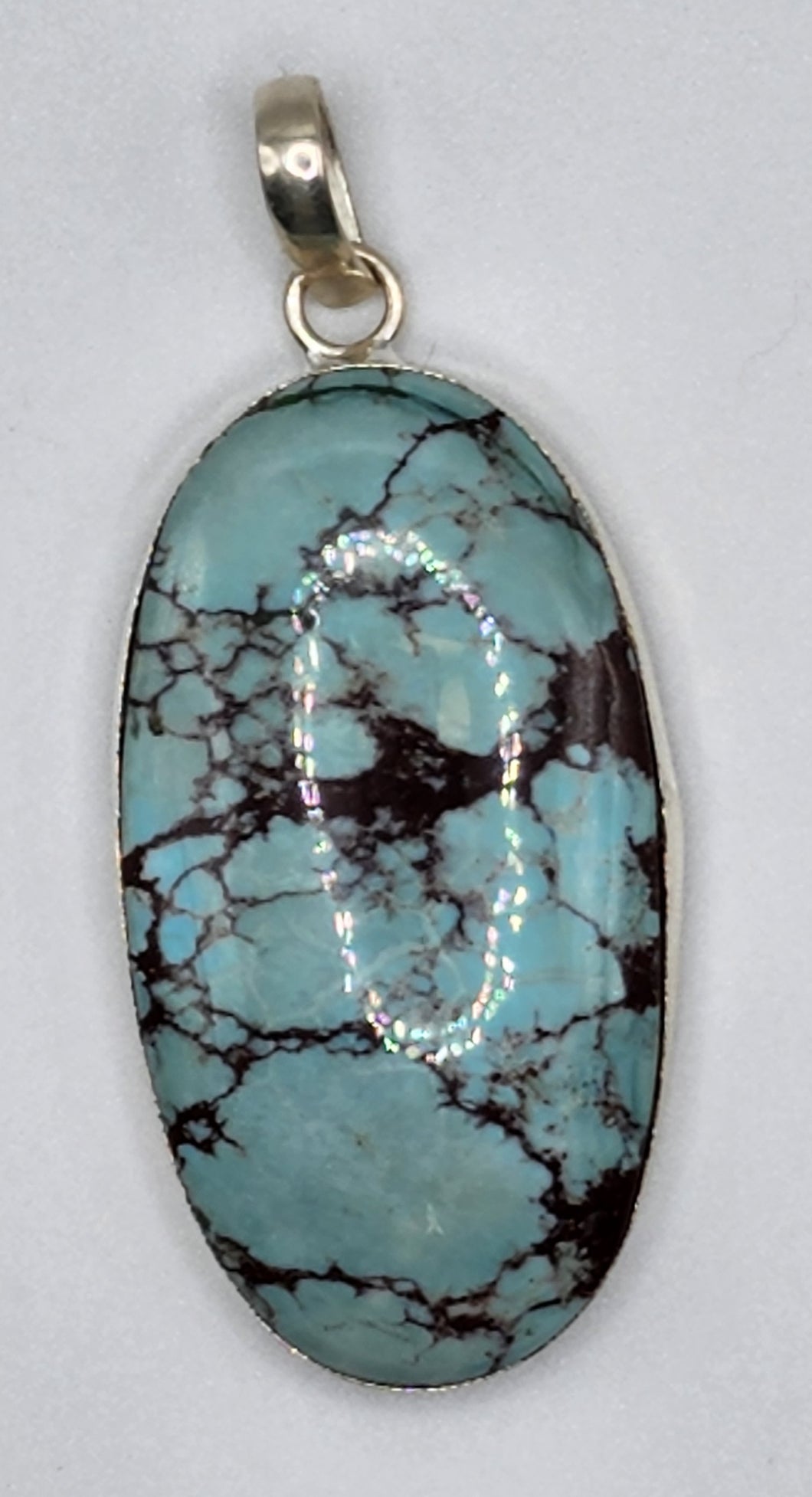 Dry Creek Turquoise Gemstone Pendant Set in 925 Sterling Silver